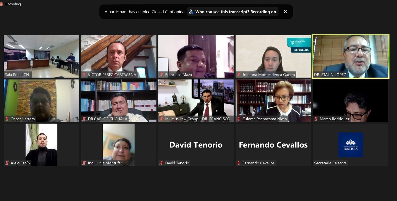 VPC Legal audiencia virtual